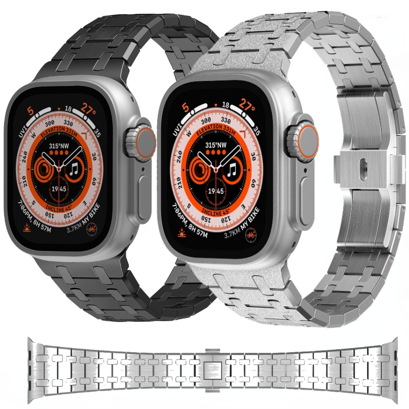 สายนาฬิกาข้อมือสเตนเลส โลหะ สําหรับ Apple Watch Ultra Band 49 มม. 8 7 45 มม. iWatch 6 5 4 SE2 44 มม. 42 มม.