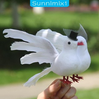 [Sunnimix1] โมเดลนกพิราบจิ๋ว สมจริง สําหรับจัดสวนดอกไม้