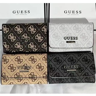 Guess กระเป๋าสตางค์ ใบสั้น พิมพ์ลาย พร้อมกล่อง แฟชั่นสําหรับสตรี 77220826