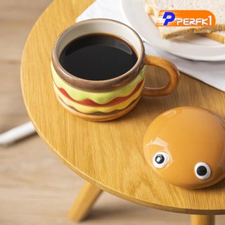 [Perfk1] แก้วกาแฟ รูปเบอร์เกอร์ 300 มล. สําหรับครอบครัว ออฟฟิศ ห้องนอน