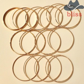 Bliss สร้อยข้อมือผู้หญิง 14 ชิ้น / เซต หรูหรา สําหรับเด็กผู้หญิง สายรัดข้อมืออารมณ์โบฮีเมียน