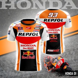 เสื้อยืดแขนสั้น พิมพ์ลาย MotoGP Honda Repsol 3DT แฟชั่นสําหรับผู้ชาย 2023 2023