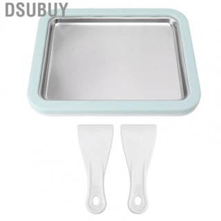 Dsubuy Small Rolled Ice  Maker Stainless Steel Cold Pan  W/2 Spatula