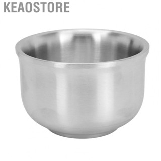 Keaostore Shaving  Mug Soap Bowl Stainless Steel Portable Safe Large  Professional Mellow for Home Travel Men