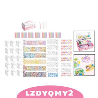 [Lzdyqmy2] สติกเกอร์การ์ด ลายน่ารัก พร้อมกล่องเก็บ DIY หลากสี สําหรับห้องเรียน งานฝีมือ