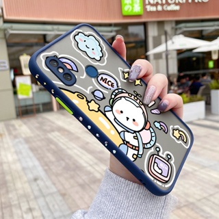 เคสโทรศัพท์มือถือแบบแข็ง ใส กันกระแทก ลายการ์ตูนอวกาศ มีลายด้านข้าง สําหรับ Xiaomi Redmi 8 8A 8A Pro