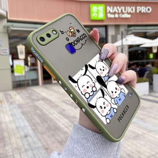 เคสซิลิโคนใส ขอบสี่เหลี่ยม กันกระแทก ลายการ์ตูน Pochacco น่ารัก สําหรับ OPPO R15 R15 Pro R17