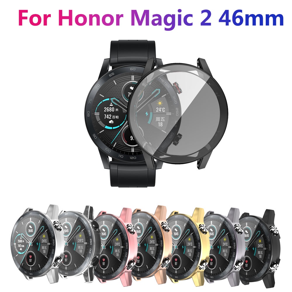 เคสนาฬิกาข้อมือ tpu แบบนิ่ม ชุบไฟฟ้า ป้องกันแรงเสียดทาน 46 มม. สําหรับ Huawei Honor Magic watch 2