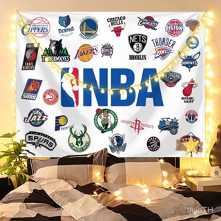 ผ้าพื้นหลัง ลายทีมบาสเก็ตบอล Nba สีม่วง สีทอง 23 เลขที่ พรมผ้าสักหลาด แบบหนา 24 ชิ้น ZDR7