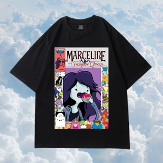 เสื้อยืดสีขาวเสื้อยืดแขนสั้น พิมพ์ลาย Marceline VAMPIRE QUEEN สําหรับผู้ชาย และผู้หญิงS-4XL