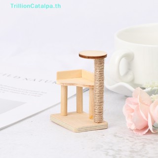 Trillioncatalpa โมเดลแมวจิ๋ว 1:12 อุปกรณ์เสริม สําหรับตกแต่งบ้านตุ๊กตา