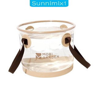 [Sunnimix1] ถังเก็บน้ํา แบบใส พับได้ อเนกประสงค์ สําหรับเดินป่า ล้างรถ ทําสวน กลางแจ้ง