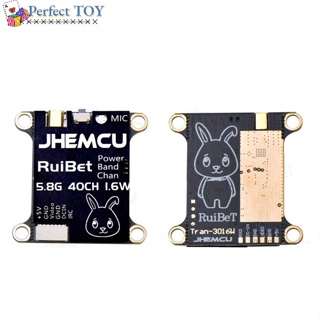 Ps JHEMCU Ruibet Tran-3016w พิทโมด 5.8g 40ch 1.6w 25mw 200mw 400mw 800mw 1600mw ปรับได้ Vtx 2-6s 30x30 มม. สําหรับรถบังคับ