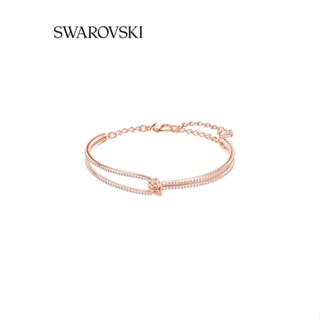 [เคาน์เตอร์ของแท้] พร้อมส่ง Swarovski LIFELONG สร้อยข้อมือ ผูกปม ดีไซน์หรูหรา เครื่องประดับ สําหรับผู้หญิง ของขวัญ