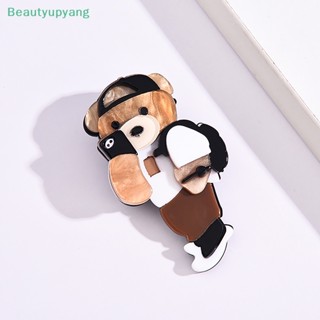 [Beautyupyang] เข็มกลัดอะคริลิค ลายการ์ตูนหมีน่ารัก 3D สไตล์วินเทจ เครื่องประดับแฟชั่น สําหรับผู้หญิง