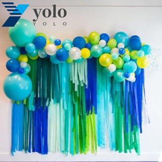 Yolo กระดาษเครป ฉากหลังถ่ายภาพ DIY สําหรับงานแต่งงาน