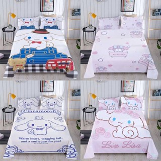 Ellen Sanrio Cinnamoroll 3in1 ชุดเครื่องนอน ผ้าปูที่นอน ปลอกหมอน ผ้าห่ม บ้าน ห้องนอน