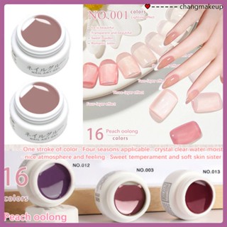 ยาทาเล็บยูวีเจลเจลลี่น้ำแข็งเจาะยาทาเล็บ New Peach Oolong Nude Nail Polish Gel Gentle Whitening Temperament Phototherapy Glue cod