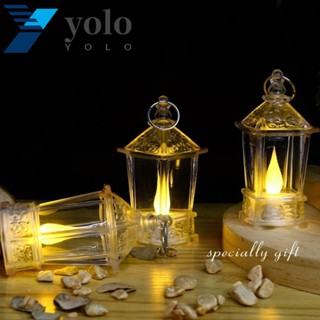 Yolo โคมไฟคริสตัล LED อะคริลิคใส สีขาวอบอุ่น สไตล์ยุโรป สําหรับตกแต่งบ้าน