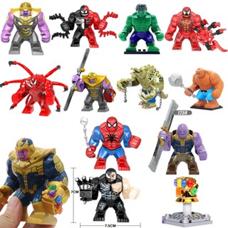 ของเล่นตัวต่อตุ๊กตา Avengers Hulk Thanos Spiderman สําหรับเด็ก