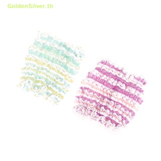 Goldensilver ที่คาดผม แบบยืดหยุ่น ลายกราฟฟิก สีเงิน สําหรับสปา ร้านทําผม ห้องน้ํา