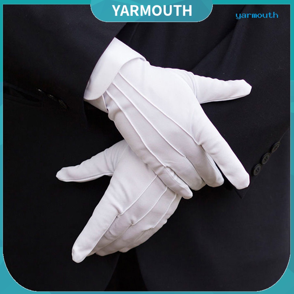 Yyr-- ถุงมืออย่างเป็นทางการ สําหรับ Tuxedo Honor Guard Parade Inspection Collection Serve 1 คู่