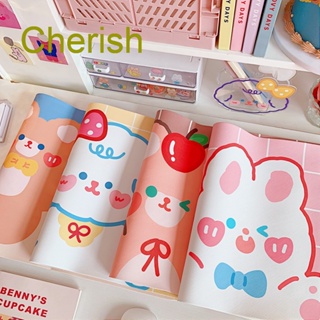 Cherish LVOOVL Kawaii แผ่นรองเมาส์ กันลื่น ลายเชอร์รี่ หมีน่ารัก ขนาดใหญ่ สําหรับเล่นเกม โต๊ะนักเรียน