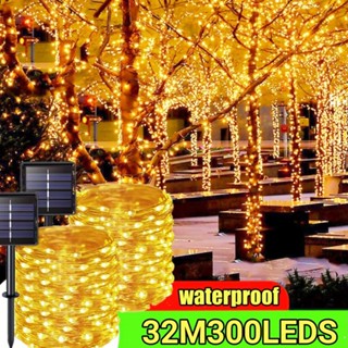 โคมไฟปิงปอง Led 300 ดวง พลังงานแสงอาทิตย์ 32 เมตร สําหรับตกแต่งต้นไม้