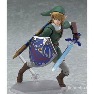 พร้อมส่ง โมเดลฟิกเกอร์ The Legend of Zelda Twilight Princess Zelda Link Deluxe Edition ขยับได้ YOLZ Figma320