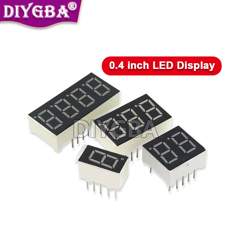 5PCS 0.4 นิ้วจอแสดงผล LED 7 Segment 2 บิต 3 บิต 4 บิตหลักหลอดสีแดงทั่วไป Cathode / Anode Digital 0.4