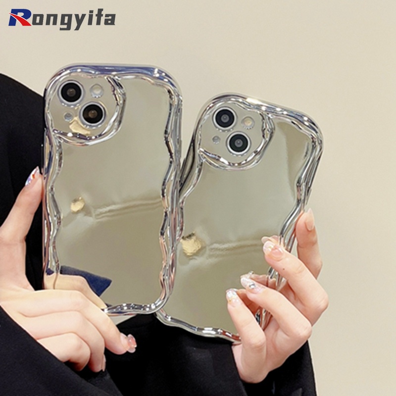 เคสโทรศัพท์มือถือ TPU ชุบเงิน ลายคลื่น สําหรับ Realme 11 Pro 11 Pro Plus 5G 10 5G 10 Pro Plus 5G 7 5G V5 Q2 V20 Neo3 5G GT 2 GT Neo 2 ผ้าคลุม