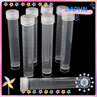 DAPHS หลอดทดลอง หลอดทดลองวิทยาศาสตร์ พลาสติก 10 มล. พร้อมฝาซีล 90 มม.*15 มม. สําหรับโรงเรียน 10 ชิ้น