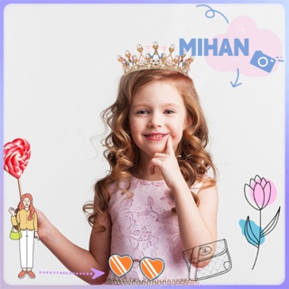 Mihan มงกุฎเจ้าหญิง มงกุฎวันเกิด ที่คาดผมมุก มงกุฎ สําหรับเด็กผู้หญิง งานแต่งงาน โมเดล Catwalk แฮนด์เมด พลอยเทียม มงกุฎ ผีเสื้อ