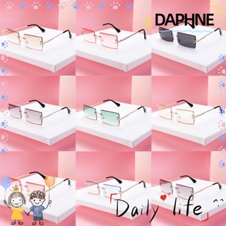 Daphne แว่นกันแดดแฟชั่น Uv400 ทรงสี่เหลี่ยมผืนผ้าไม่มีกรอบแว่นตา 2020 สําหรับผู้หญิงและผู้ชาย