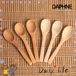 DAPHNE ช้อนไม้ไผ่ DIY สําหรับตักซุป ชา แยม 3 ชิ้น