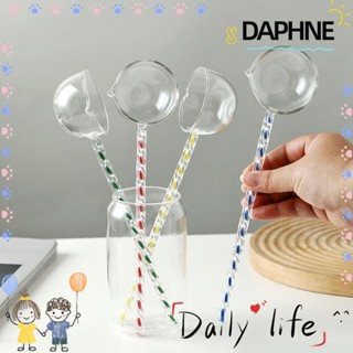 Daphne ช้อนชาแก้ว ช้อนคน หลากสี สําหรับบ้าน ห้องครัว บนโต๊ะอาหาร