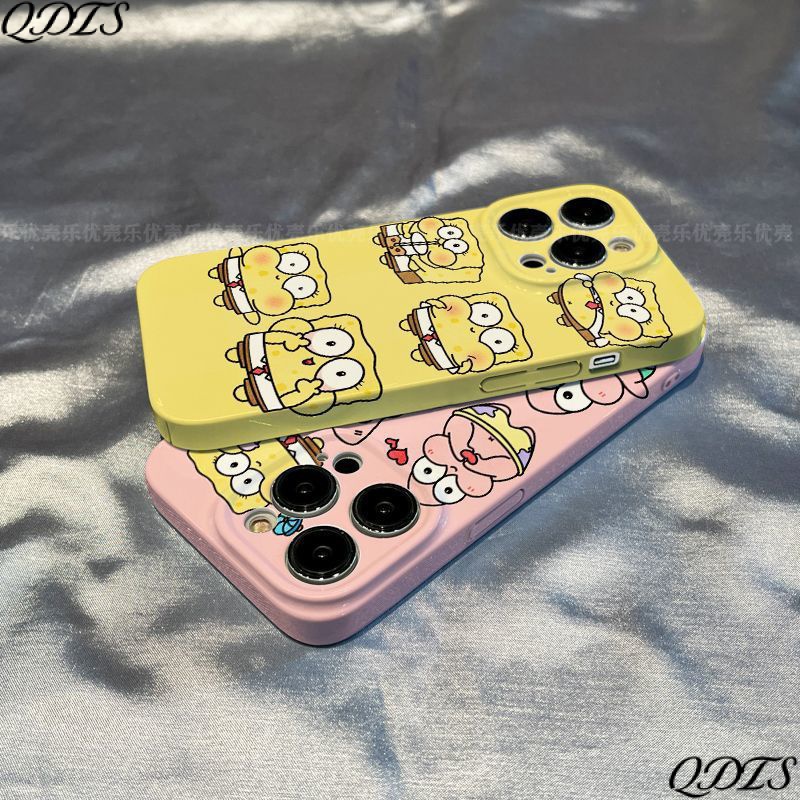 Iphone 11 13 14promax 7/8p h4jh a7mc เคสโทรศัพท์ลายการ์ตูนฟองน้ํา