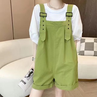 มาแรง | ชุดจั๊มสูท กางเกงขาสั้น ผ้าฝ้าย สีแคนดี้