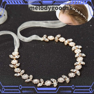 MELODYGOODS1 ที่คาดผม ประดับคริสตัล พลอยเทียม ลายดอกไม้ เครื่องประดับ สําหรับผู้หญิง เจ้าสาว งานแต่งงาน