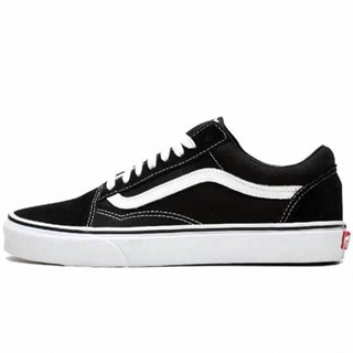 Vans OLD SKOOL รองเท้าผ้าใบ รองเท้าสเก็ตบอร์ด สีดํา และสีขาว สําหรับผู้ชาย และผู้หญิง VN000D3HY28