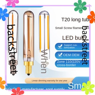 Backstreet หลอดไฟคริสตัล E12 E14 LED สีขาวอบอุ่น 1W 2200K 2700K สําหรับตกแต่งบ้าน