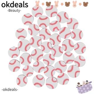 OKDEALS ลูกปัดเบสบอล 10 มม. สําหรับทําเครื่องประดับ 200 ชิ้น