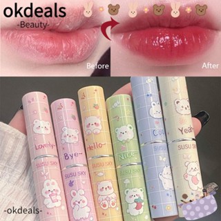 Okdeals ลิปสติก ลิปบาล์มเจลลี่ เนื้อแมตต์ ติดทนนาน 6 สี สําหรับผู้หญิง