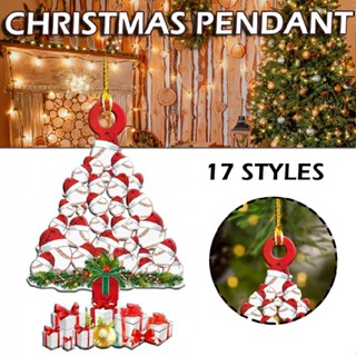 New Christmas Tree Decoration Christmas Acrylic Pendant Gifts Home Decorations