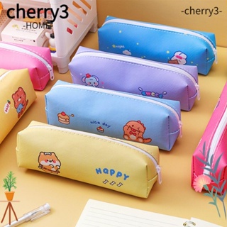 Cherry3 กระเป๋าดินสอ ปากกา ลายการ์ตูนสัตว์ แบบพกพา ทนทาน