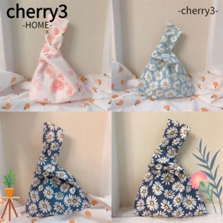 CHERRY3 กระเป๋าถือ ทรงโท้ท แฮนด์เมด ใช้ซ้ําได้ สําหรับผู้หญิง