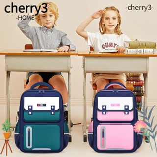 CHERRY3 กระเป๋าเป้สะพายหลัง ผ้าโพลีเอสเตอร์ กันน้ํา จุของได้เยอะ น้ําหนักเบา สไตล์อังกฤษ สําหรับเด็กประถม