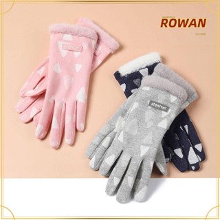 Rowans ถุงมือ แบบเต็มนิ้ว หน้าจอสัมผัส ให้ความอบอุ่น สําหรับผู้หญิง