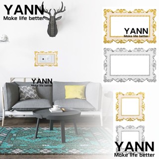 YANN1 สติกเกอร์ติดผนัง สีเงิน สีทอง และสีทอง หรูหรา สําหรับสวิตช์ไฟ