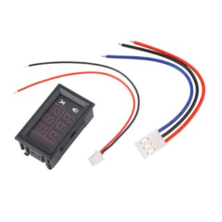 【yunhai】DC 100V 10A Voltmeter Ammeter Blue + Red LED Amp Dual Digital Volt Meter Gauge